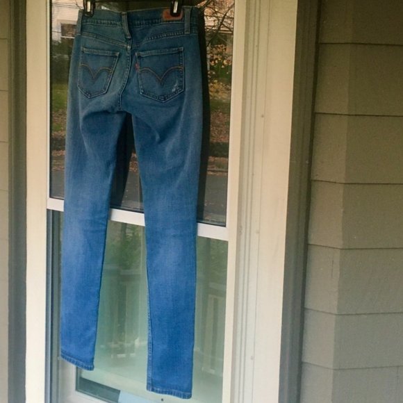 LEVI'S 524 Skinny Jeans w/ Patchwork! - Picture 3 of 5